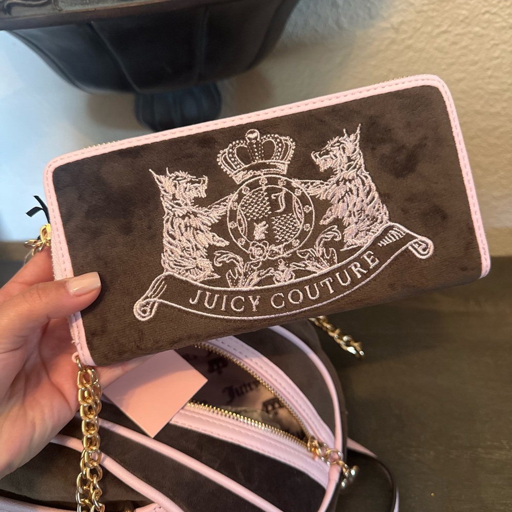 NWT Juicy Couture Classic Scottie Dogs Satchel with Wallet - Picture 6 of 8